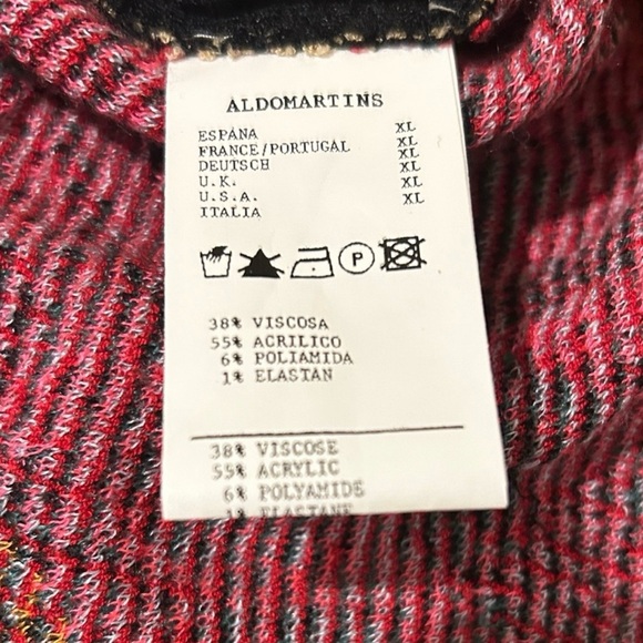 Anthropologie | Red and Black Contrast Sweater Safari Patterned Midi Skirt ~ XL - Picture 11 of 11